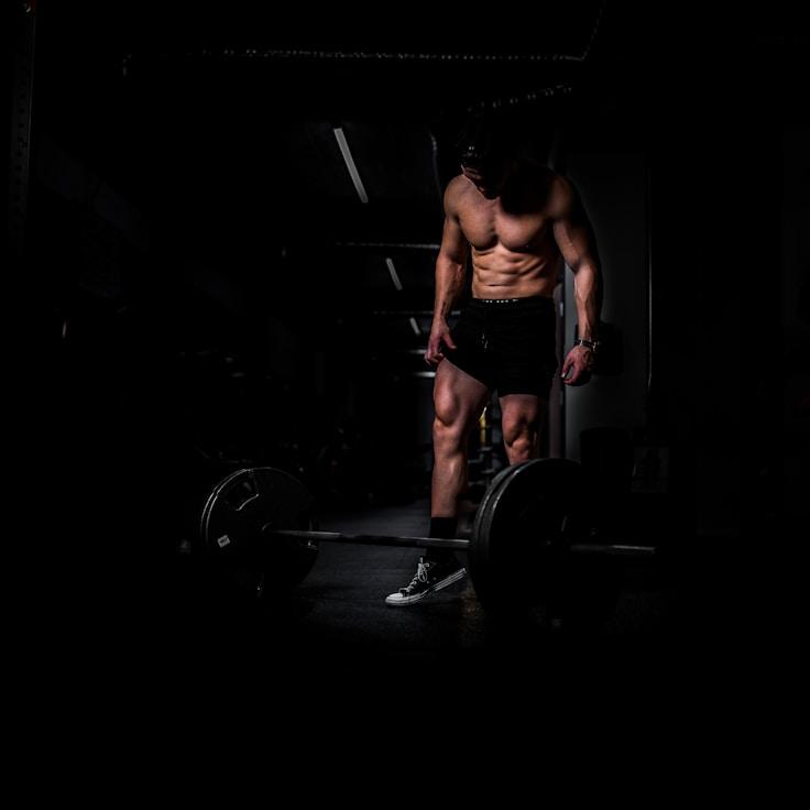 Professional gym interior with weight equipment